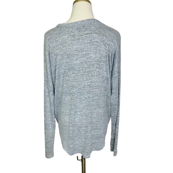 Rag & Bone Gray Shenille Relaxed LS Top MEDIUM 3511 - Picture 3 of 6